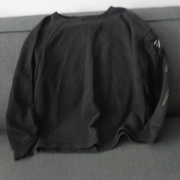 Diesel Indigo Tech Black Made in Turkey w/ Velcro Pocket Sweatshirt Size S - Picture 10 of 13